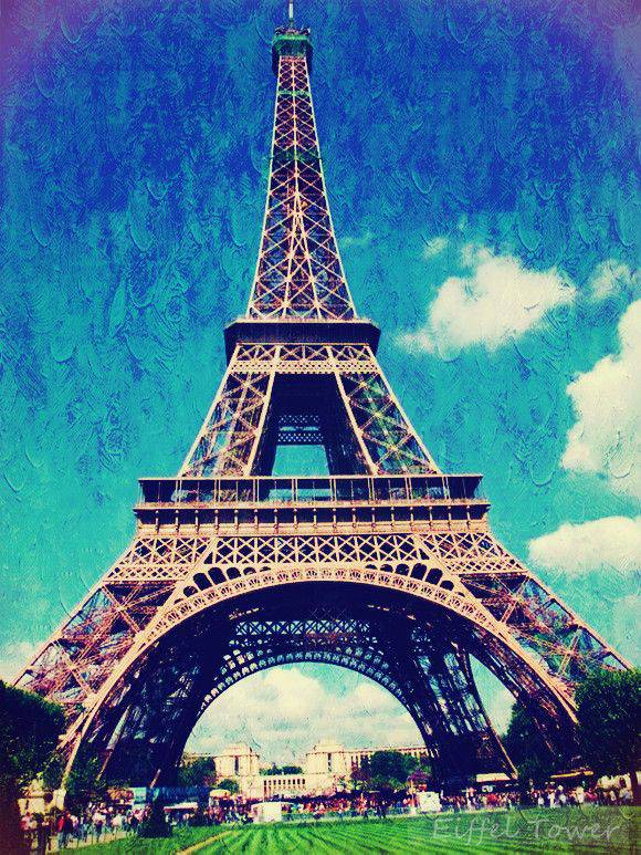 意境唯美铁塔非主流图片素材