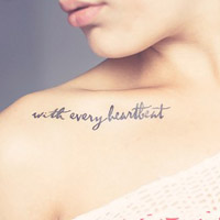 个性性感女生英文纹身头像图片