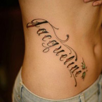 个性性感女生英文纹身头像图片