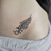 个性性感女生英文纹身头像图片