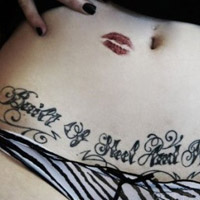 个性性感女生英文纹身头像图片