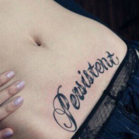 个性性感女生英文纹身头像图片