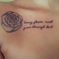 个性性感女生英文纹身头像图片