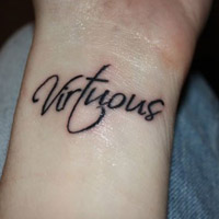 个性性感女生英文纹身头像图片