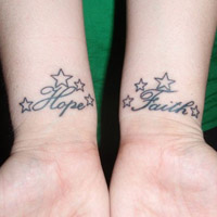 个性性感女生英文纹身头像图片