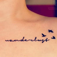 个性性感女生英文纹身头像图片