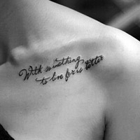 个性性感女生英文纹身头像图片