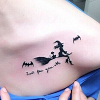 个性性感女生英文纹身头像图片