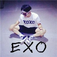 qq图片大全男生exo粉带字头像