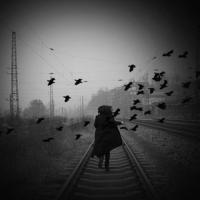 qq黑白图片女生伤感头像大全