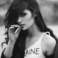 唯美欧美黑白女生头像图片