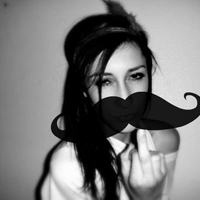 唯美欧美黑白女生头像图片