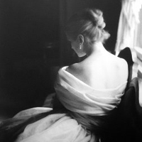 唯美欧美黑白女生头像图片