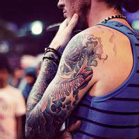 欧美霸气纹身男生头像图片