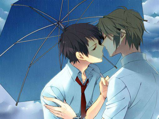 卡通男生亲男生图片高清图片大全