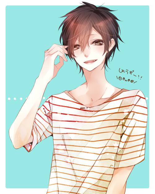 卡通男生亲男生图片高清图片大全