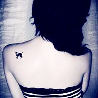 锁骨纹身超拽女生头像图片大全