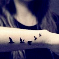 锁骨纹身超拽女生头像图片大全