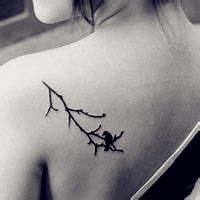 锁骨纹身超拽女生头像图片大全