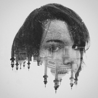 有关欧美女生黑白诡异头像图片