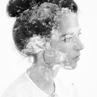 有关欧美女生黑白诡异头像图片