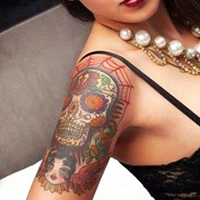 超炫伤感女生纹身头像图片