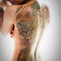 超炫伤感女生纹身头像图片