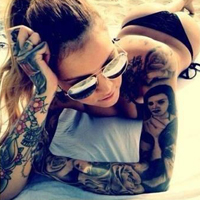 超炫伤感女生纹身头像图片