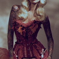 超炫伤感女生纹身头像图片