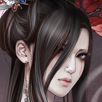 个性游戏女生带纹身头像酷图