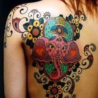 霸气纹身女生图片超拽高雅头像