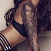 霸气纹身女生图片超拽高雅头像