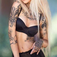 霸气纹身女生图片超拽高雅头像