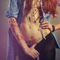 霸气纹身女生图片超拽高雅头像