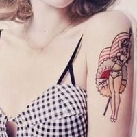 霸气纹身女生图片超拽高雅头像