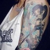 霸气纹身女生图片超拽高雅头像