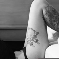 霸气纹身女生图片超拽高雅头像