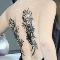 霸气纹身女生图片超拽高雅头像