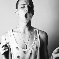 欧美范伤感憔悴黑白男生头像图片