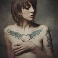 锁骨纹身女生头像图片大全图片