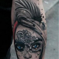 锁骨纹身女生头像图片大全图片