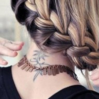 锁骨纹身女生头像图片大全图片