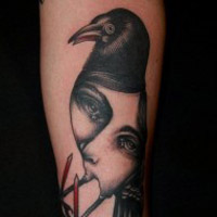 锁骨纹身女生头像图片大全图片