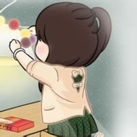 蘑菇头宝宝女生头像图片