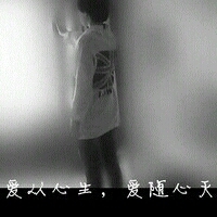 侧面黑白伤感人物带字头像图片