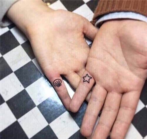 精致个性欧美情侣纹身小清新图片