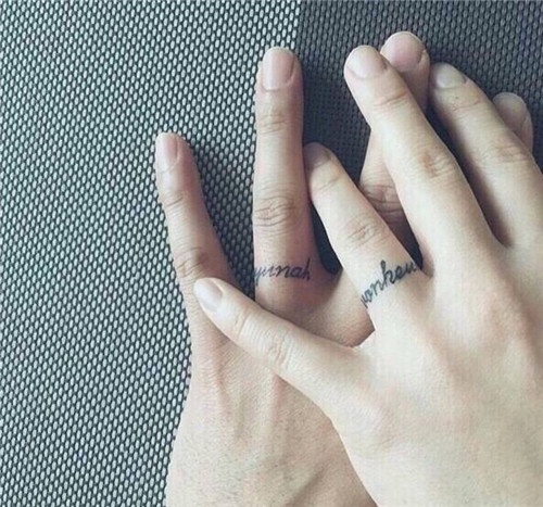 精致个性欧美情侣纹身小清新图片