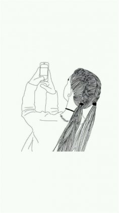 欧美黑白意境女生手机壁纸