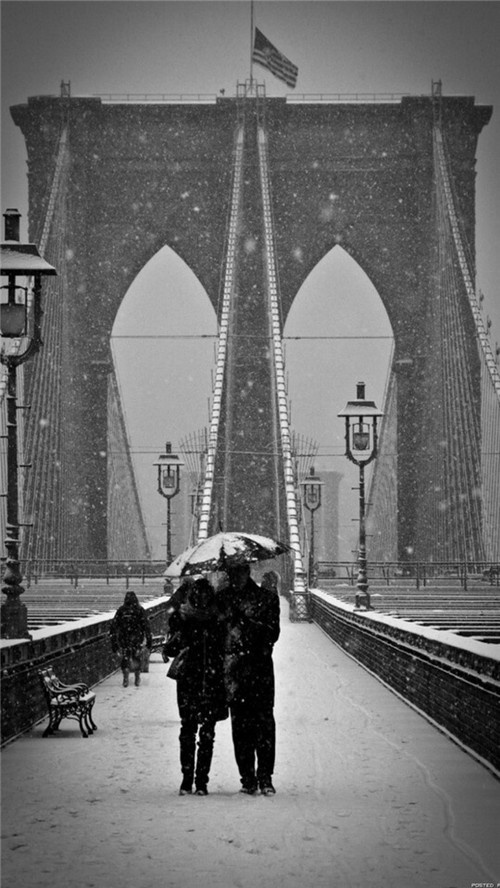 欧美情侣黑白浪漫个性手机壁纸