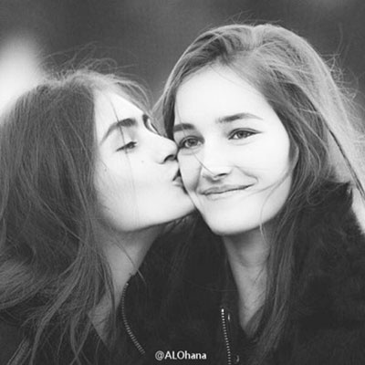 欧美美女黑白甜美头像